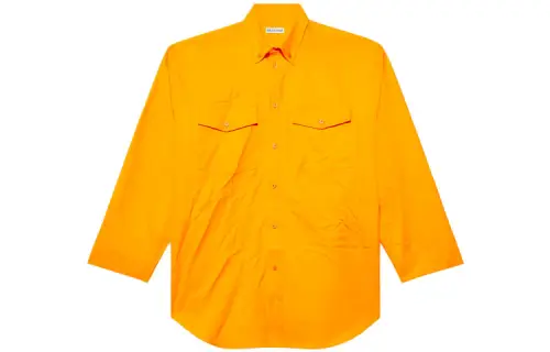 Balenciaga Shirts Women's Yellow Lapel Moderate Shirt
