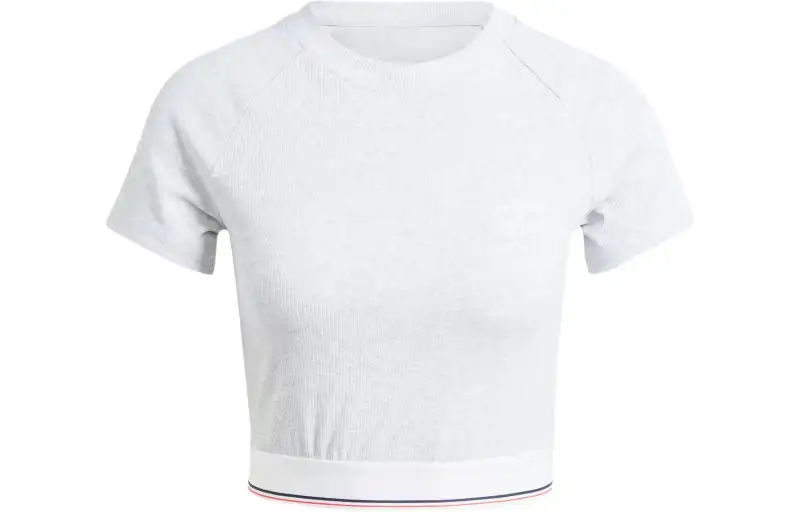 adidas originals Tape Waistband Tee 'Light Grey Heather'