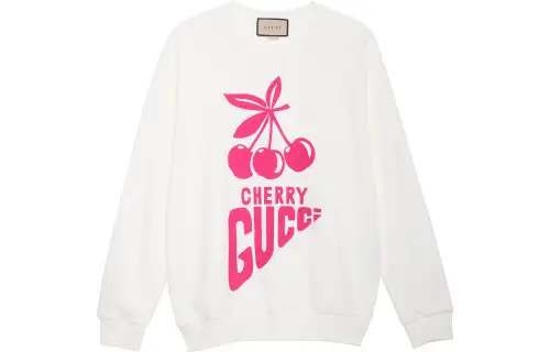 【Previous Season】cherry-motif oversized sweatshirt