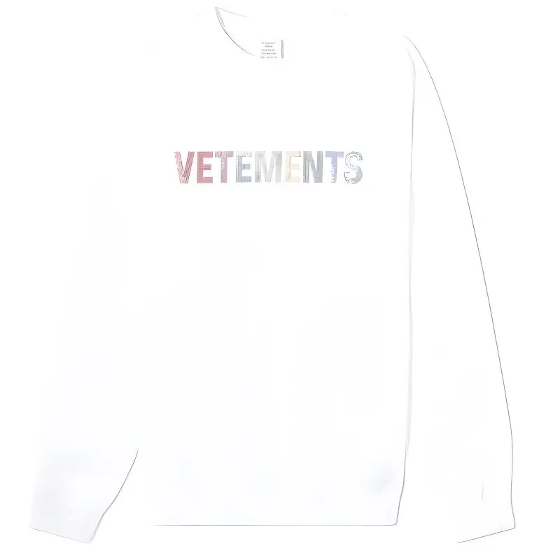 Vetements Sweatshirts Women's White Crew Neck Moderate Regular