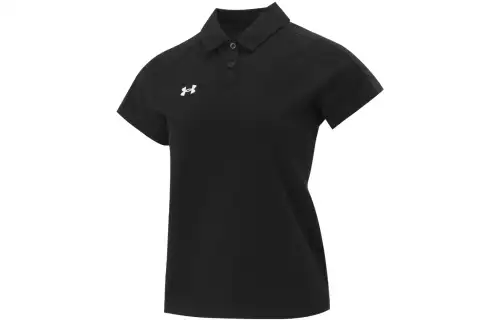 Under Armour Polo Shirts Women's Black Polo Collar Moderate Straight Fit