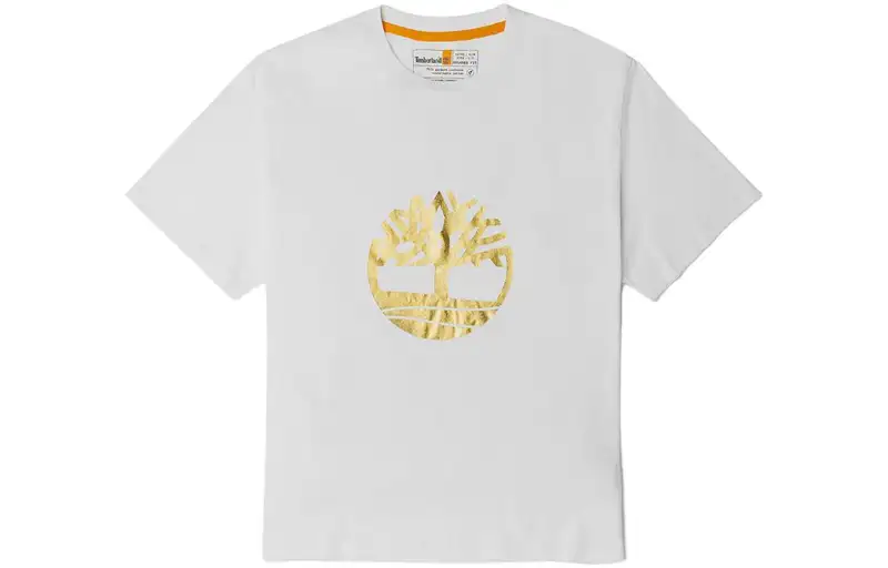 Timberland T Shirts Women's White Crew Neck Moderate Straight Fit