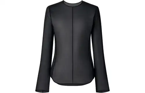 UNIQLO X MAME KUROGOUCHI UNIQLO X Mame Kurogouchi T Shirts Women's Black Crew Neck Moderate Straight Fit