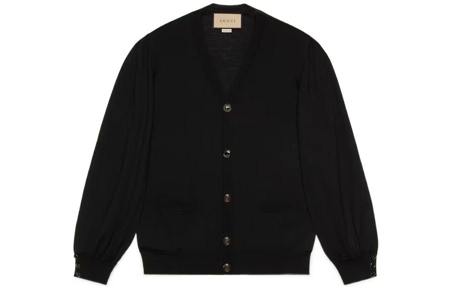 fine-knit wool cardigan