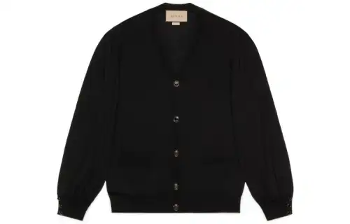 fine-knit wool cardigan