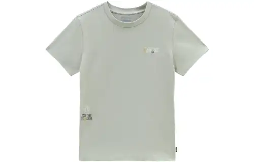 Vans T Shirts Women's Green Crew Neck Moderate Straight Fit