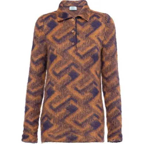 PRADA FW21 Polo Shirt Women's Tobacco