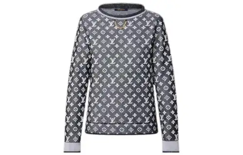 LOUIS VUITTON Knitwear Women's Black Crew Neck Moderate Other