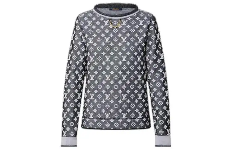 LOUIS VUITTON Knitwear Women's Black Crew Neck Moderate Other