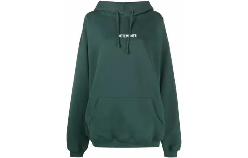 Vetements Sweatshirts Women's Green Hooded Moderate Regular