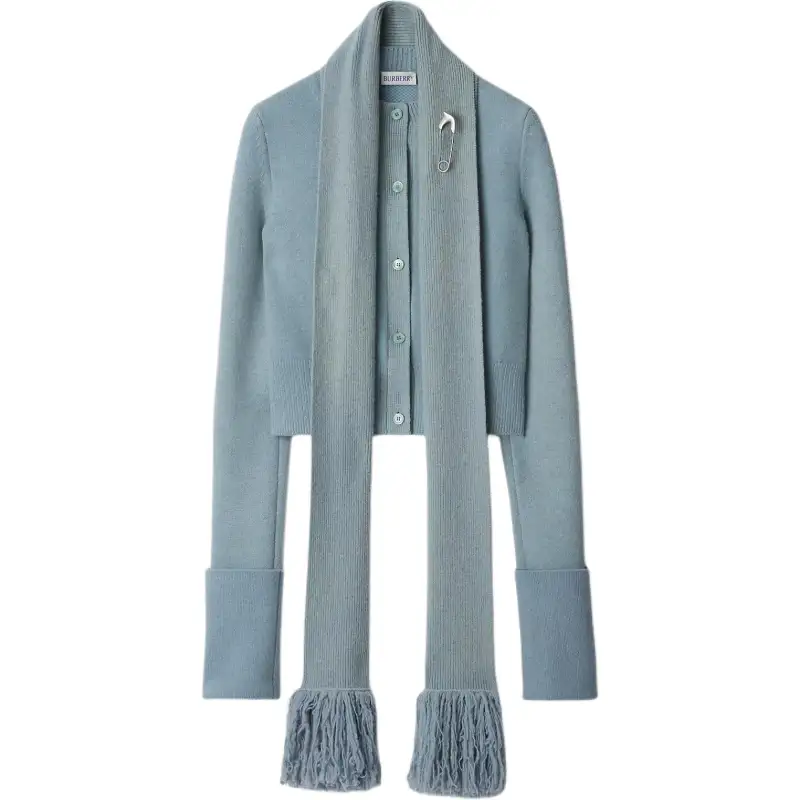 Burberry scarf-detailing cardigan
