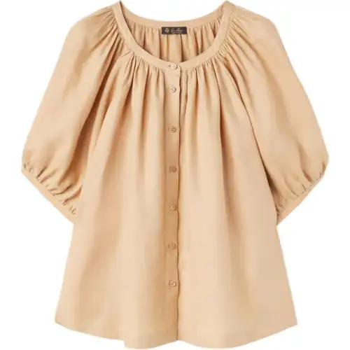 Loro Piana SS24 Shirt Women's Ginsengs Light Yellow