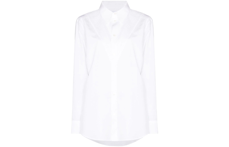 Bottega Veneta Pleated Yoke Long Sleeved Shirt