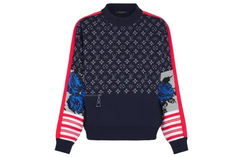 LOUIS VUITTON Cashmere Sweater Women's Dark Blue