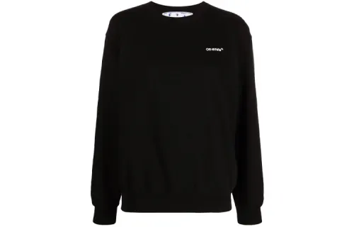 OFF WHITE Women'ss Diag Stripe Crewneck Black/White