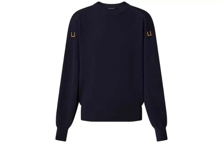 LOUIS VUITTON D Ring Detail Cashmere Jumper Sweater Women's Marine Blue