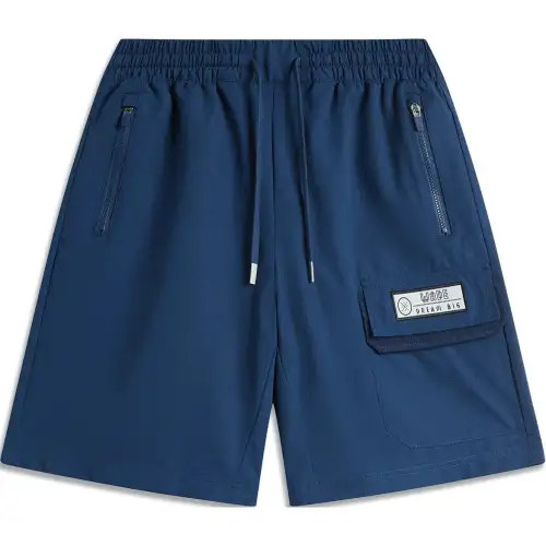 Li Ning Casual Shorts Men's Dark Simple Blue
