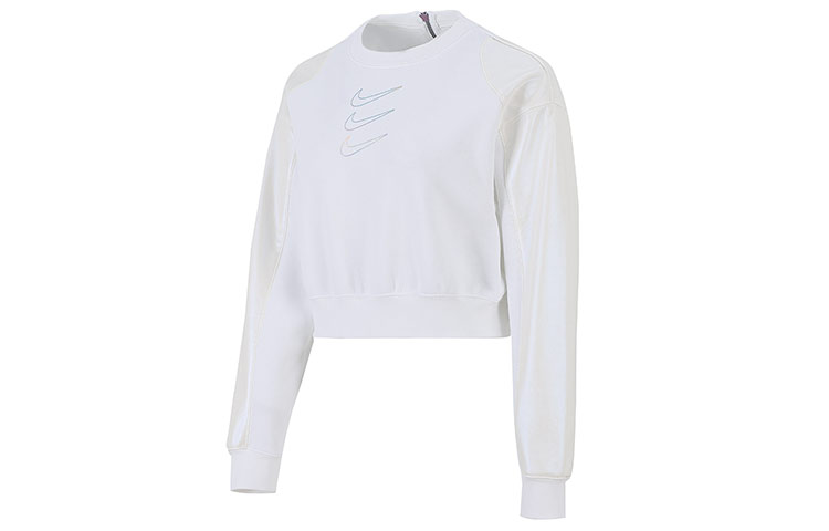 Женское худи Nike W Nsw Flc Gx Crew Opal (белое)