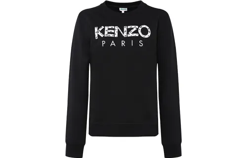 KENZO Sweatshirts Women's Black Crew Neck Moderate Regular