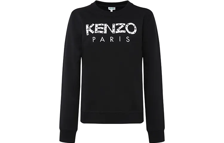 KENZO Sweatshirts Women's Black Crew Neck Moderate Regular