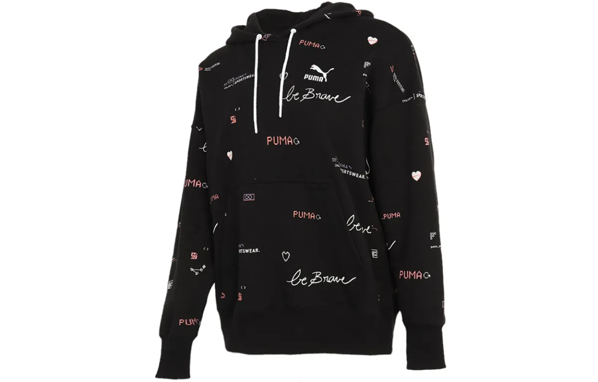 PUMA Leisure Sweatshirts Women's Black Hooded Moderate Regular