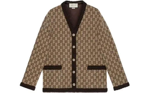 GUCCI Knitwear Women's Brown V Neck Moderate