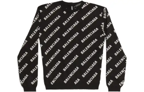 Balenciaga Sweaters Women's Black Crew Neck Moderate Other