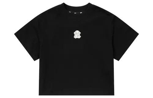MLB Retro black T-shirt with a round collar, American style, with embroidery