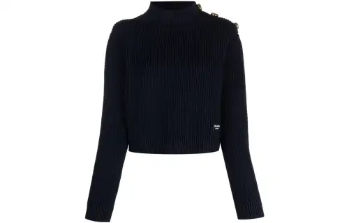 PRADA Sweaters Women's Blue Turtleneck Moderate Other