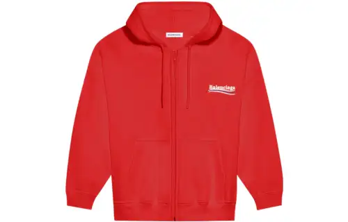 logo-print zip-up hoodie