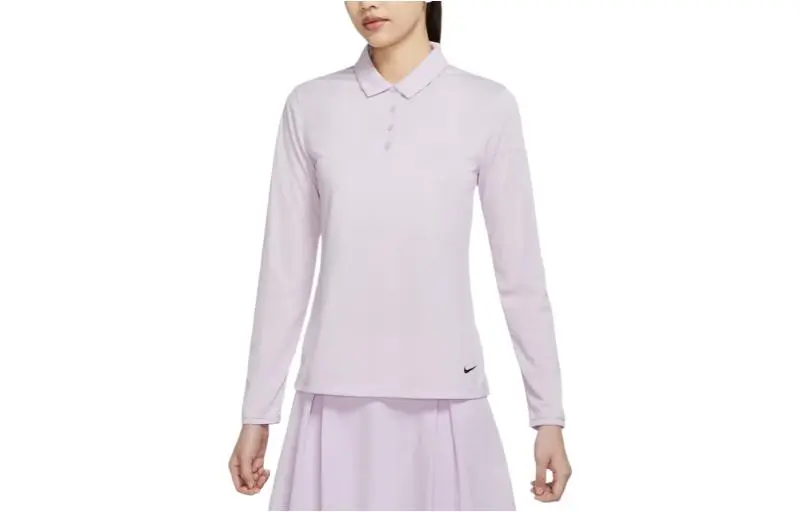 Nike Polo Shirts Women's Pink Purple Moderate Straight Fit