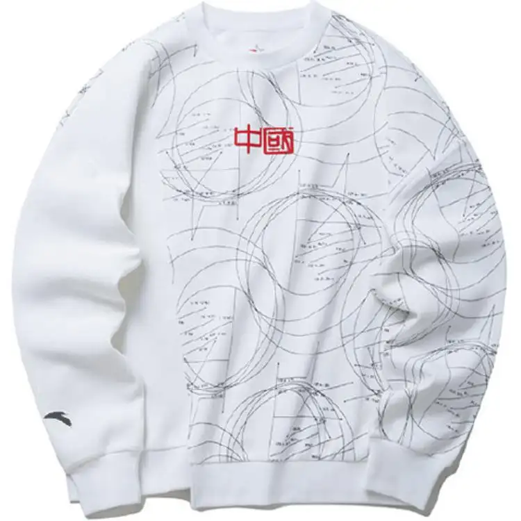 ANTA Sweatshirts Women's White Crew Neck Moderate Regular