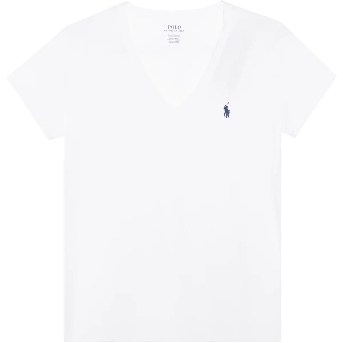 Polo Ralph Lauren Regular Sleeve T Shirt Women's White & Marine Blue Standard