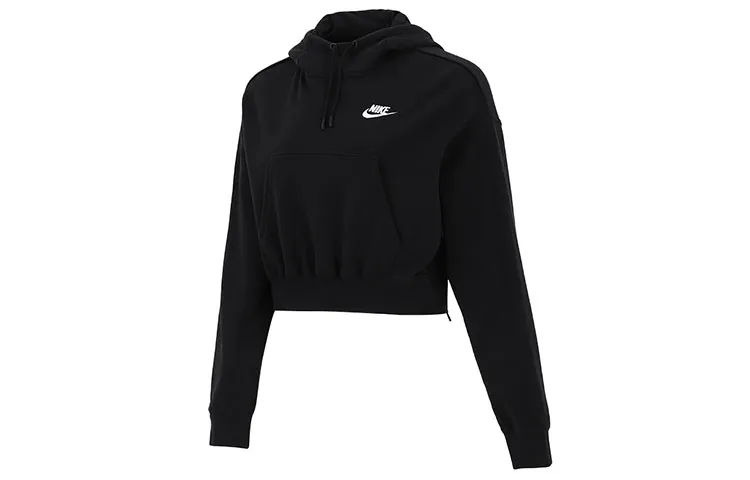 Nike Sweatshirts Women's Black Hooded Moderate Regular