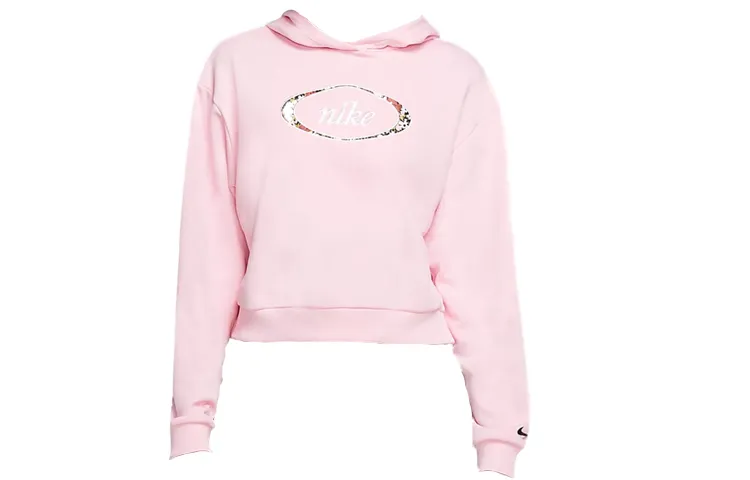 Nike Sweatshirts Women's Pink Hooded Moderate Regular