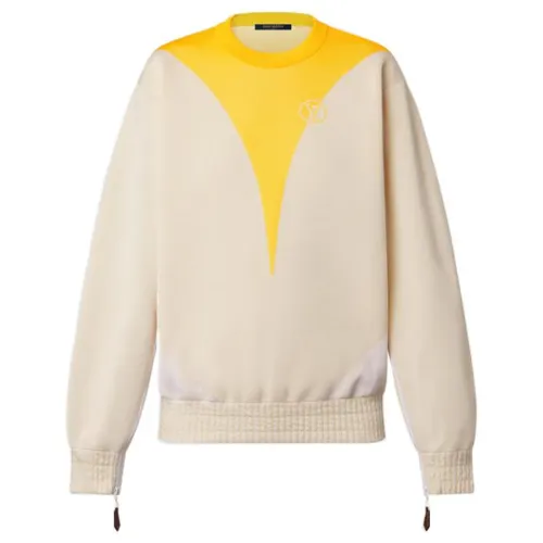 LOUIS VUITTON Open Sleeve Yellow Accent Sweater