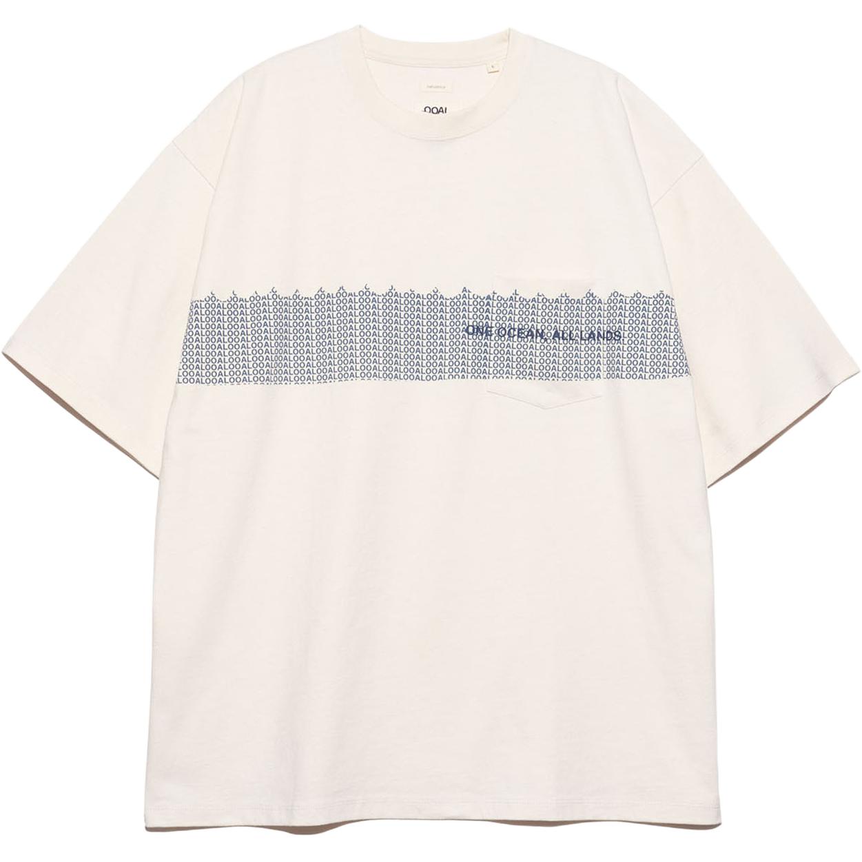 Футболка nanamica Printed Tee (слоновая кость)