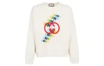GUCCI Sweatshirts Women's White Crew Neck Moderate Regular