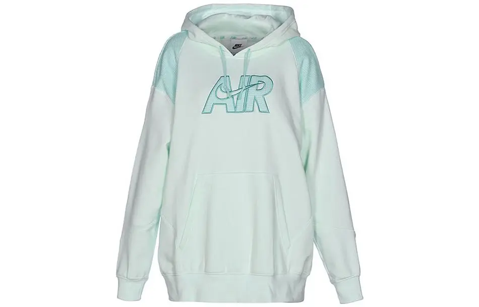 Nike Air Sportswear Knit Hooded Pullover Sweatshirt Green