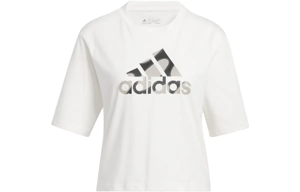 Adidas T-Shirts Women's White Crew Neck Moderate