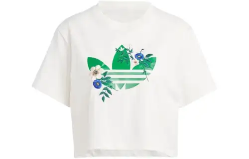 adidas originals Fashion Graphics Floral Trefoil Tee White