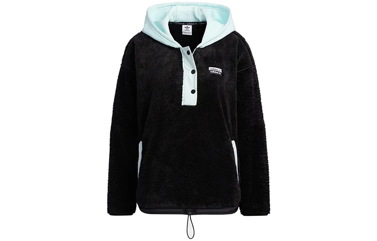 Adidas Originals Sweatshirts Women's Black Hooded Moderate Regular