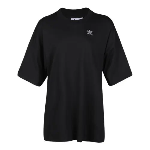 Adidas Originals T Shirts Women's Black Crew Neck Moderate Straight Fit