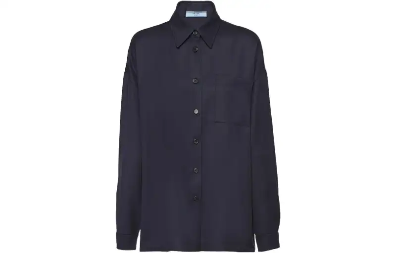 PRADA FW22 Shirt Women's Marine Blue