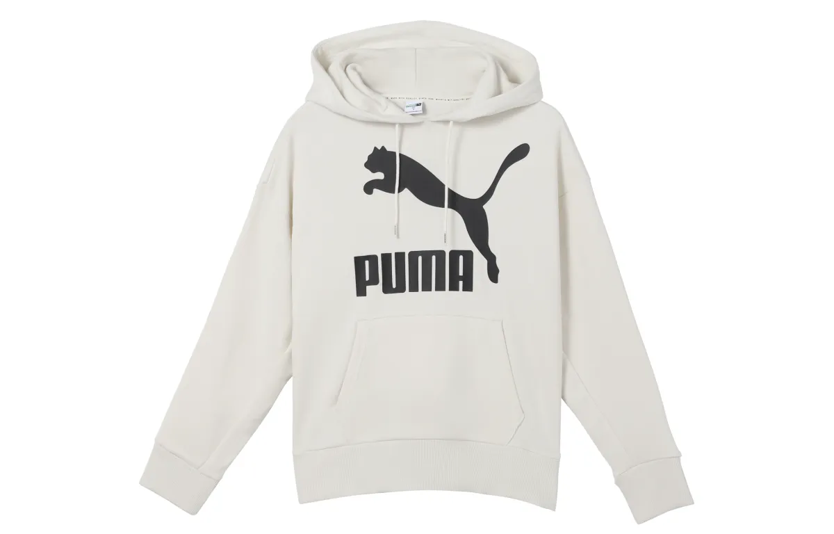 PUMA CLASSICS Sweatshirts Women's Smoke Gray Hooded Moderate Regular