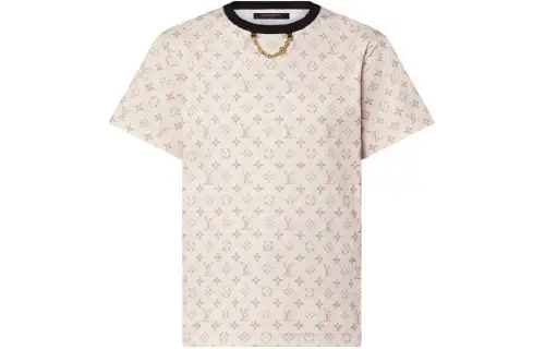 LOUIS VUITTON SS24 Drop Shoulder Sleeve T Shirt Women's Beige