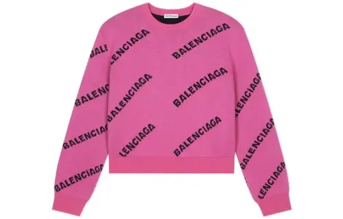 Balenciaga Knitwear Women's Pink Crew Neck Moderate Other