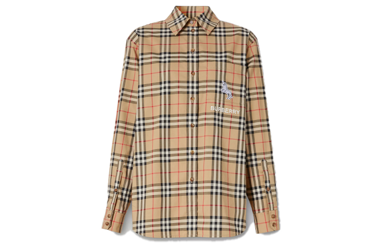 Женская рубашка Burberry Vintage Check (бежевая)