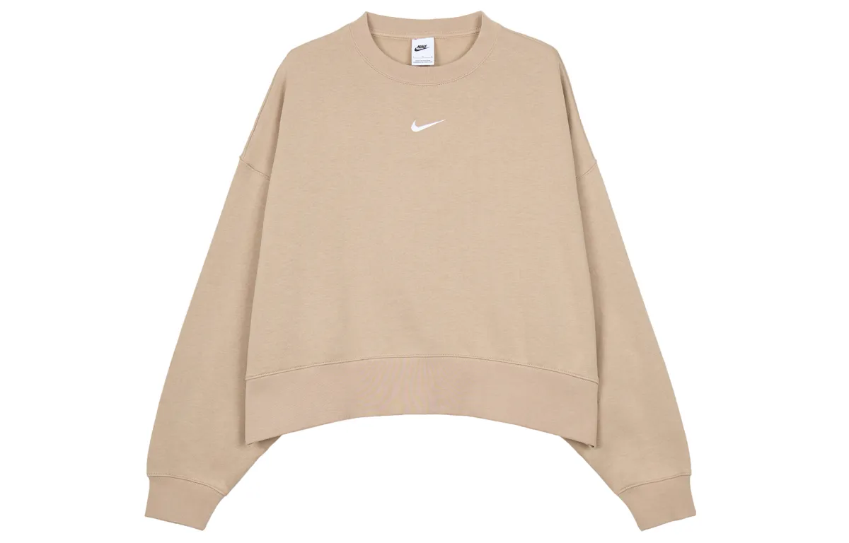 Nike NSW Collection Essentials Women'ss Crewneck Pullover Sweatshirt Yellow