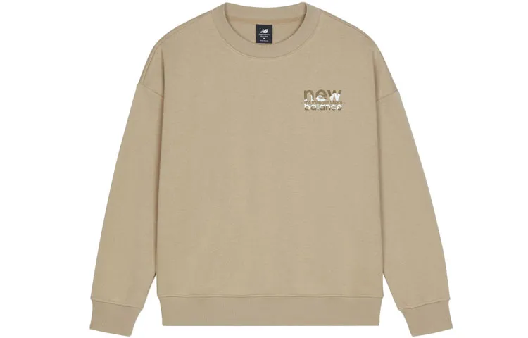 New Balance Sweatshirts Women's Khaki Crew Neck Moderate Regular